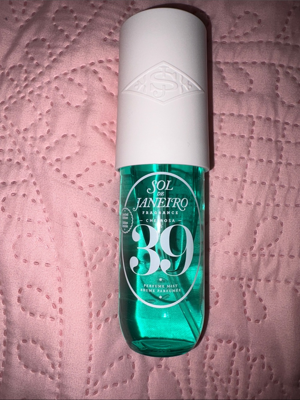 Sol de Janeiro Perfume Mist — White Cap with Teal Green Bottle